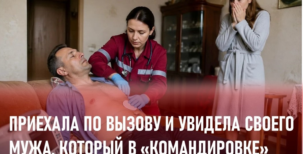 Фельдшер приехала по вызову и увидела своего мужа, который должен быть в командировке