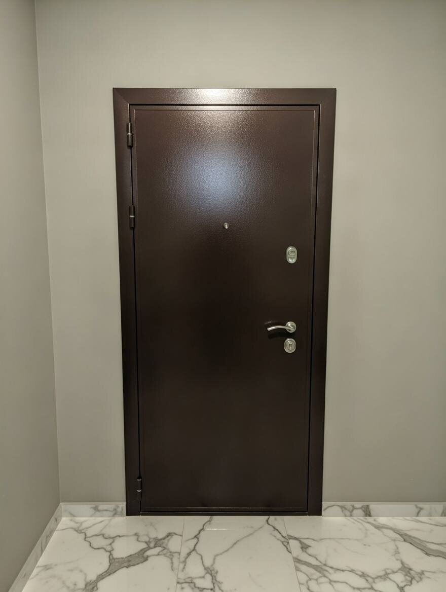 Фото установленной входной двери в квартиру