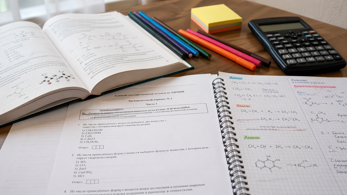 Учебные материалы и практика — основа системной подготовки к ЕГЭ по химии.