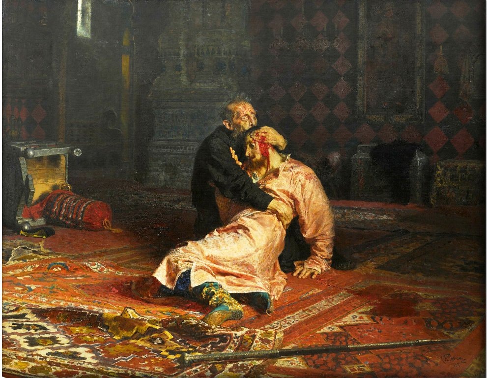 "Иван Грозный и его сын Иван 16 ноября 1581 года". Художник Илья Репин, 1885 год. Источник: Яндекс: Картинки.