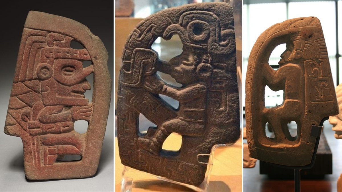 На фотографии: ацтекский Бог, искусство ацтеков, керамика.