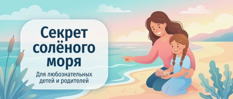    Иллюстрация к материалу: Почему море солёное: простой ответ для любознательных детей и родителей