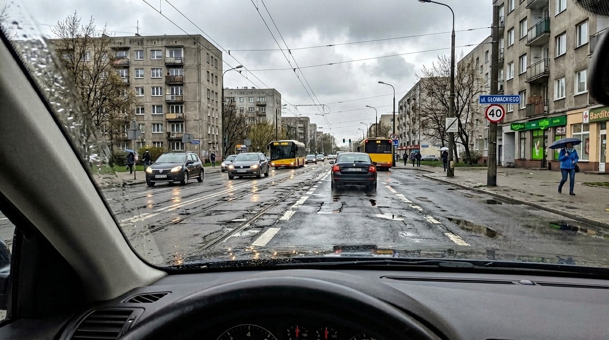 Стёртая разметка после зимы