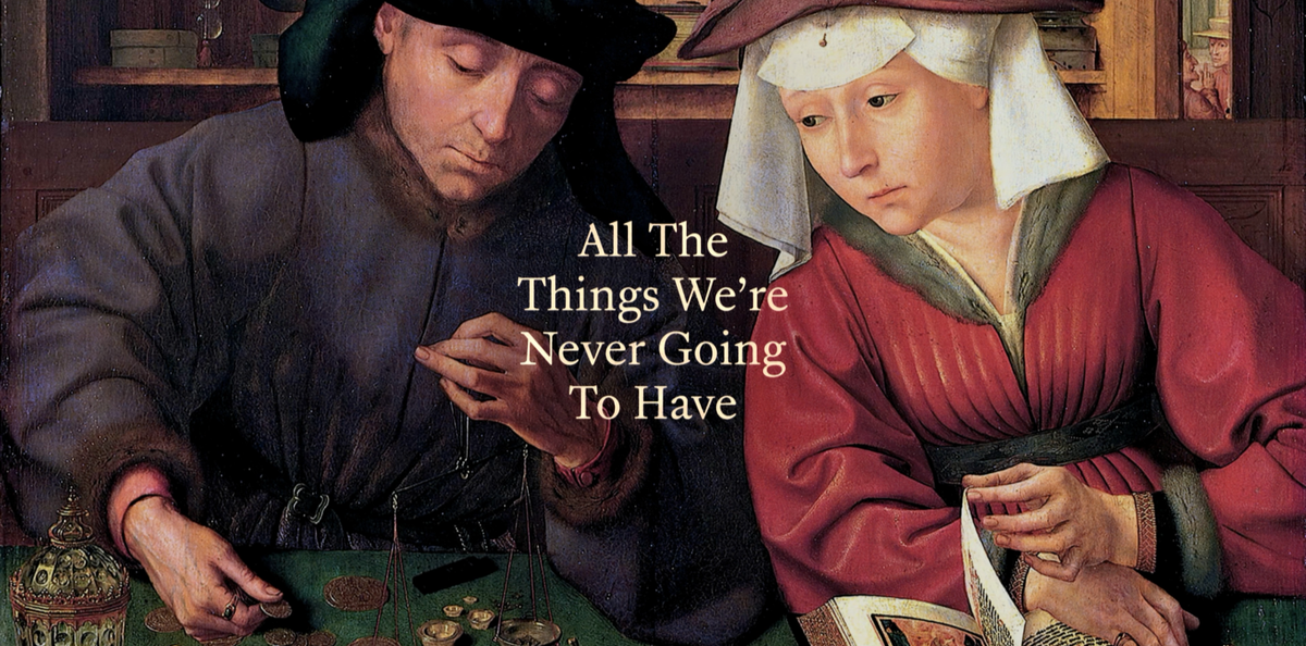 Е1 “Все вещи, которых у нас никогда не будет” | All the Things We’re Never Going to Have | 
цитата из книги психолога Эстер Перель "Спаривание в неволе", она подчеркивает экзистенциальную тревогу, неудовлетворенность и неутолимое желание большего.
