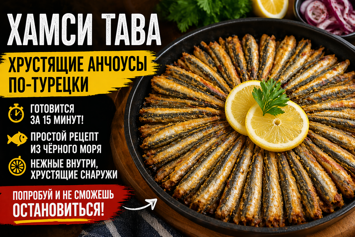 Если нет хамси — берите обычную кильку. Получится почти так же, проверено.