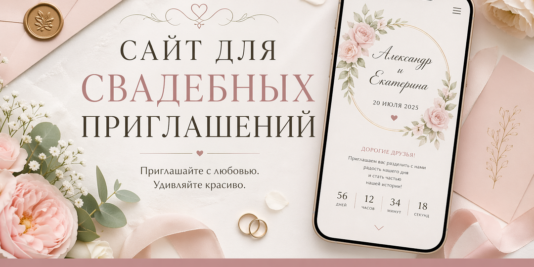 Электронное приглашение на свадьбу - замена бумажному приглашению