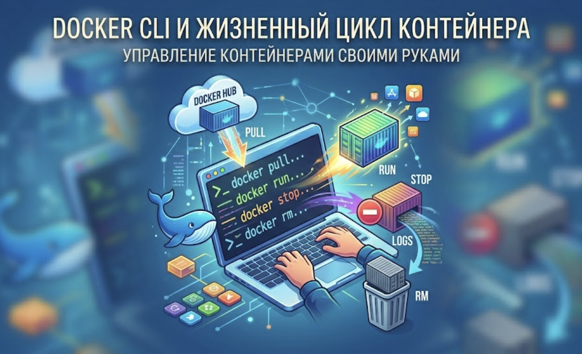 Первые шаги с Docker CLI: Жизненный цикл контейнера. Урок 2 Docker.