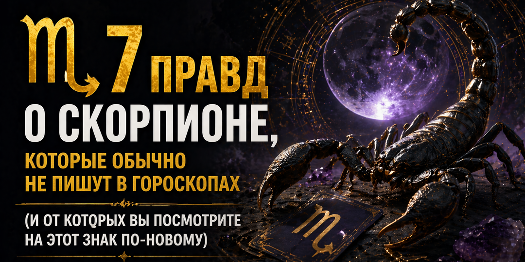♏ 7 правд о Скорпионе, которые обычно не пишут в гороскопах (и от которых вы посмотрите на этот знак по-новому)