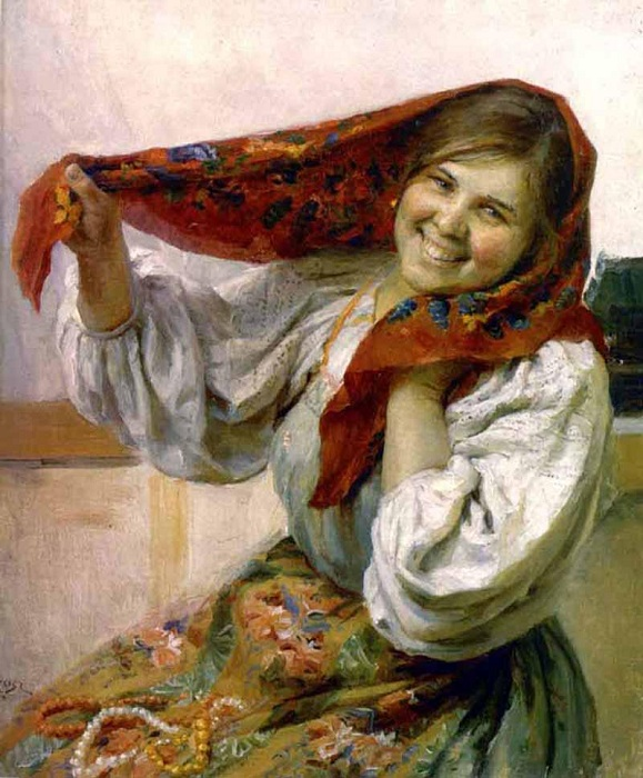«Русская девушка. Автор: Федот Сычков.