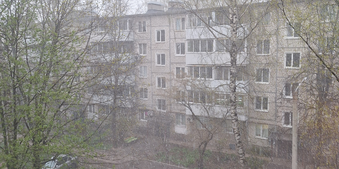 Снова снег.