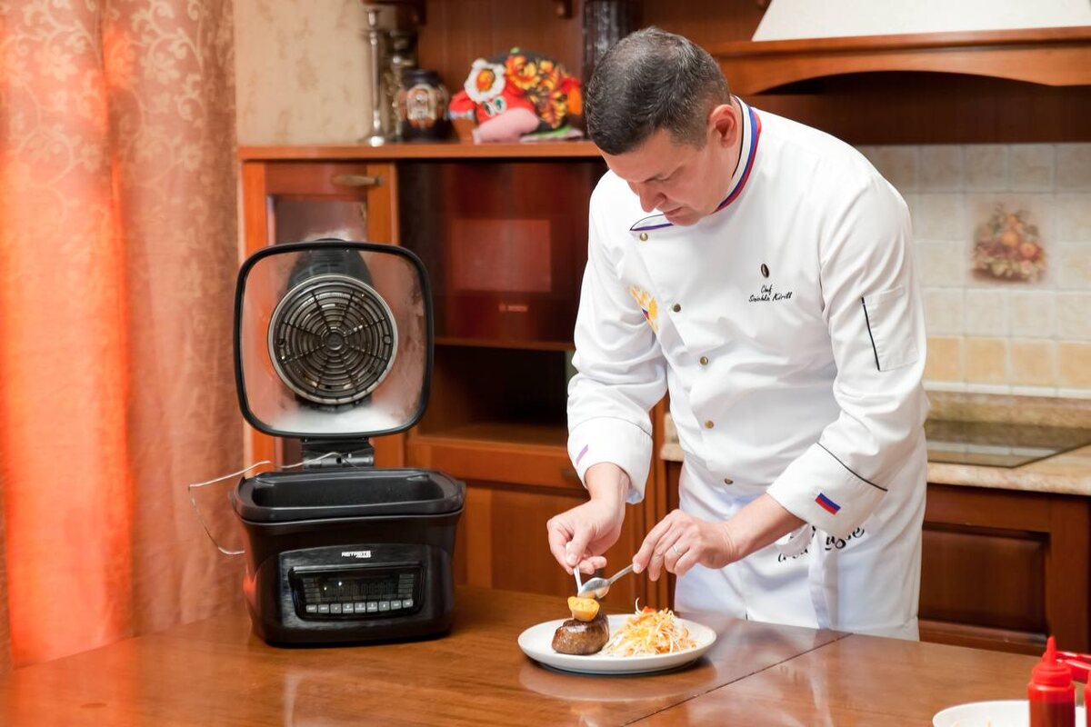 Приготовление мяса в аэрогриле на шеф-батле