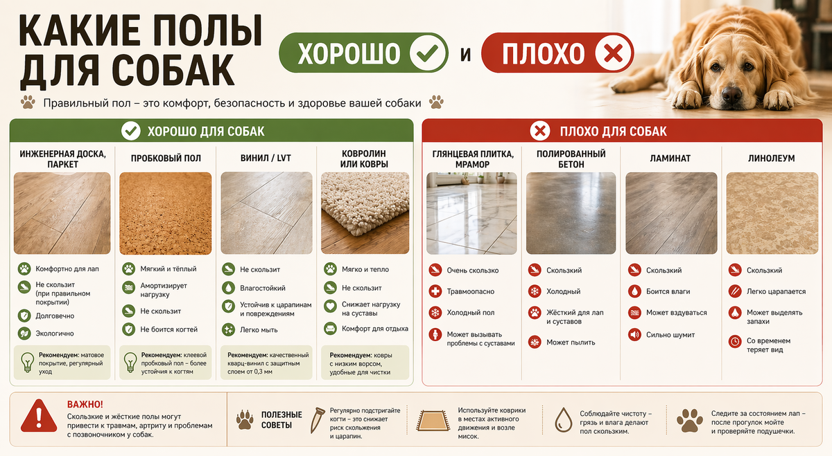 Сравнение видов полов для собак