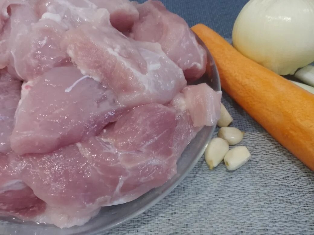 Ингредиенты для приготовления тушеного мяса