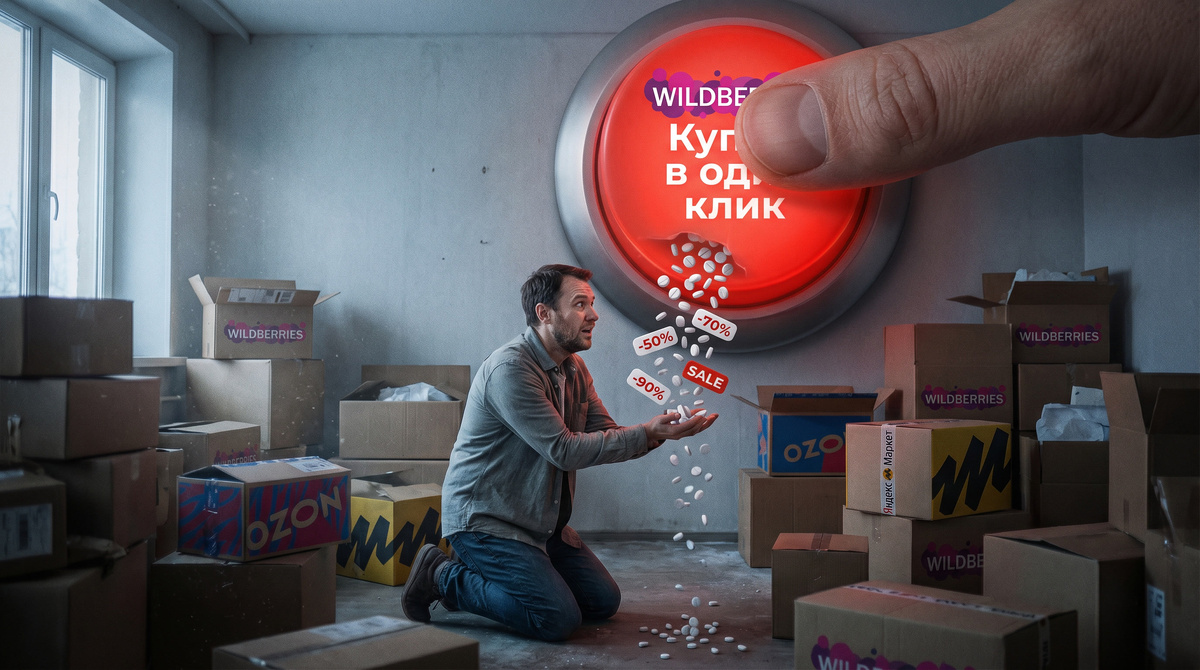 Именно так выглядит попытка спастись от шторма в собственной голове с помощью скидок