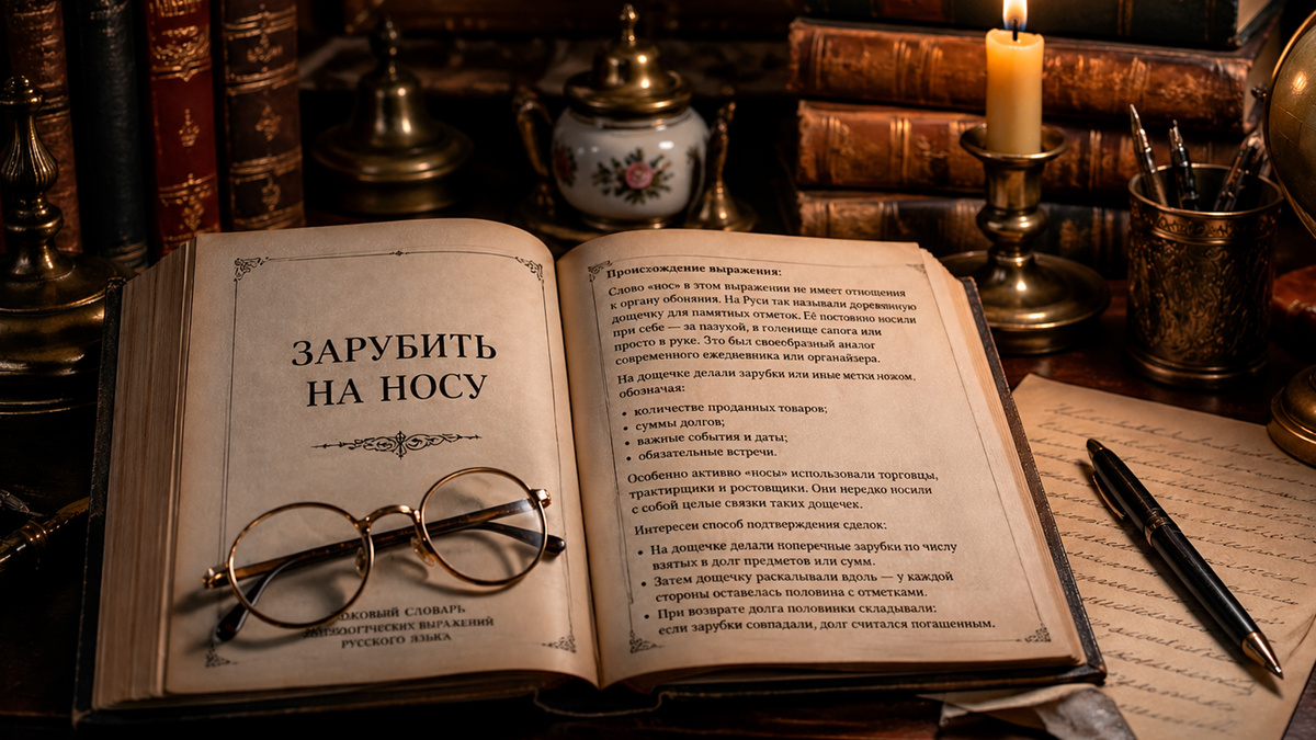 Фразеологизм: зарубить на носу.