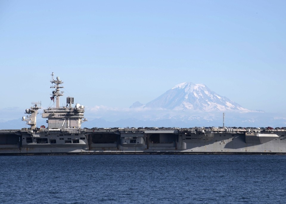    CENTCOM: американский авианосец «Джордж Буш» прибыл на Ближний Восток. Фото: US Navy / via Globallookpress.com / Global Look Press