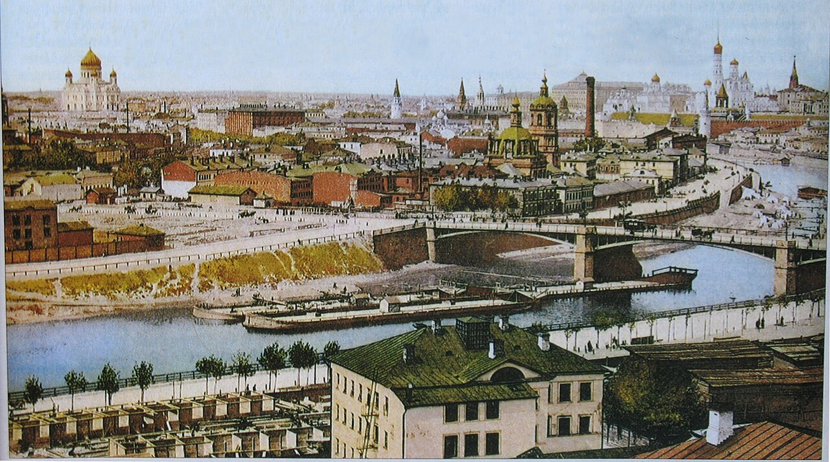 Москва 1867 вид с храма Христа Спасителя