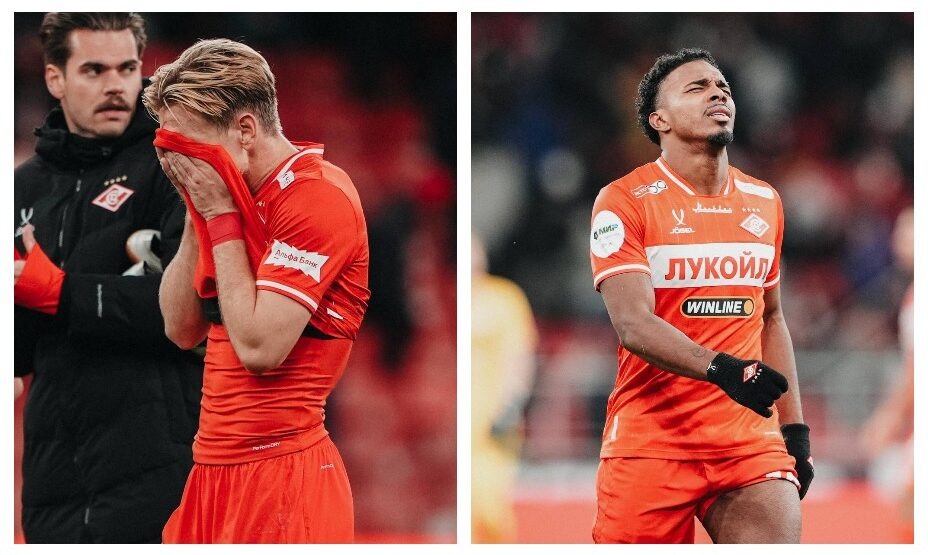    «Спартак» очень огорчился от поражения «Краснодару». Фото: соцсети «Спартака»