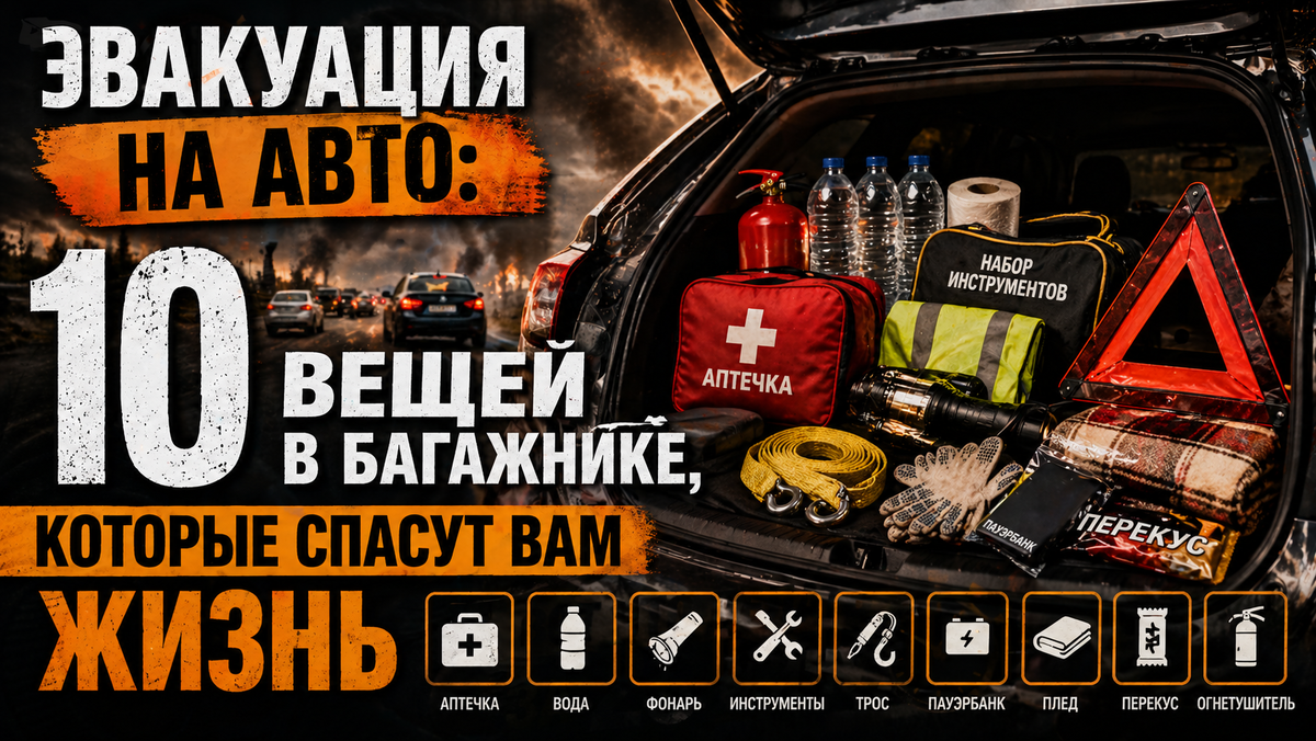 Эвакуация на вато 10 вещей ы вашем багажнике