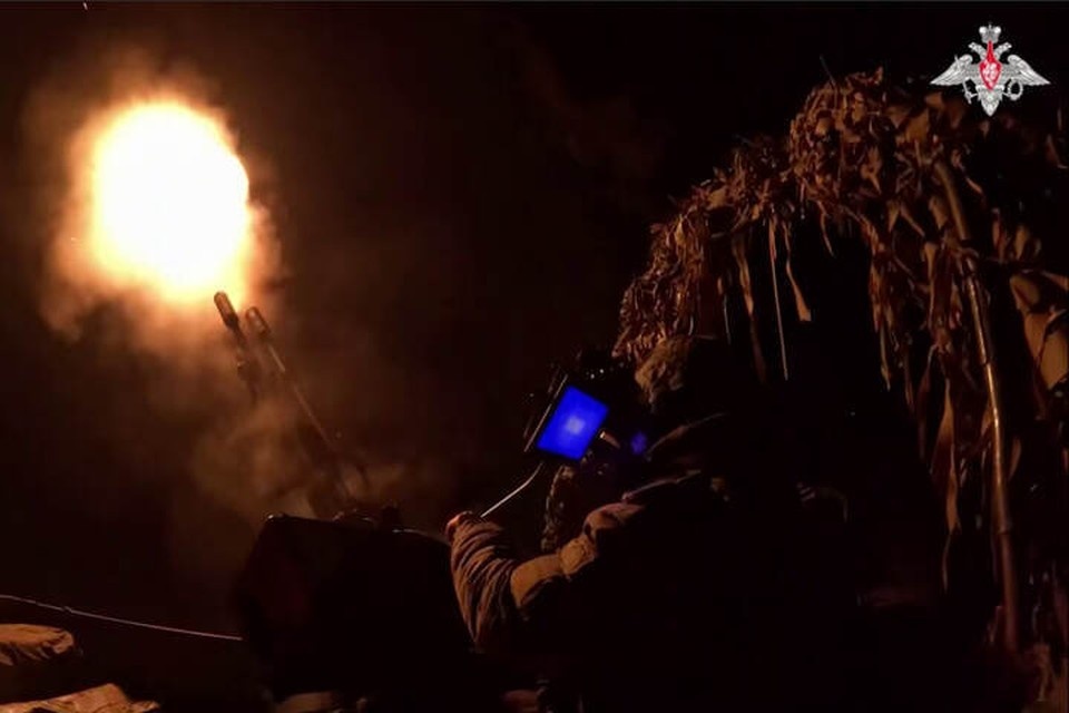    Зенитная установка работает по дронам ВСУ. Фото: Минобороны РФ