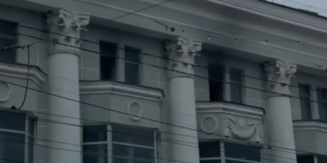 В Рязани горело здание бывшего Детского мира на Соборной улице