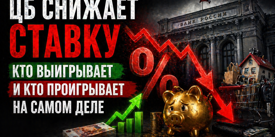 ЦБ снижает ставку. Вы уже знаете, кому от этого хорошо. А вот кто молча проиграет - вам не расскажут