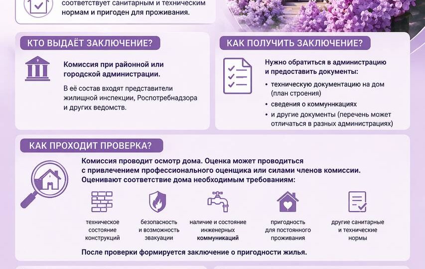 📌 Как оформить заключение о пригодности жилья при покупке дома с маткапиталом