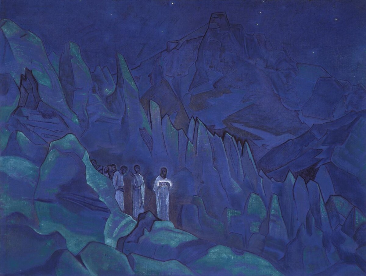Н.К. Рерих. Сожжение тьмы. 1924 г. Серия "Его Страна".
