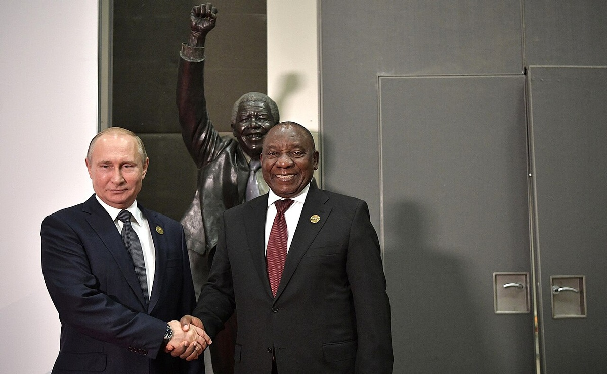 Рамафоса и Владимир Путин, 26 июля 2018