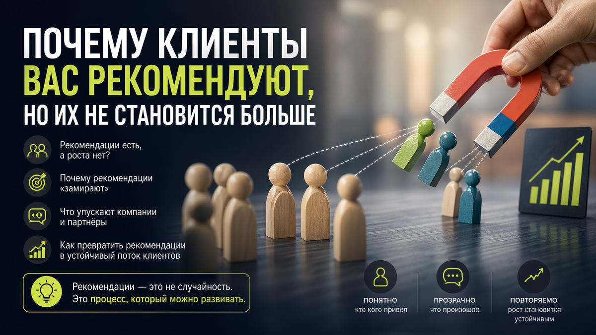 Рекомендации есть, но без системы они не превращаются в стабильный поток клиентов.