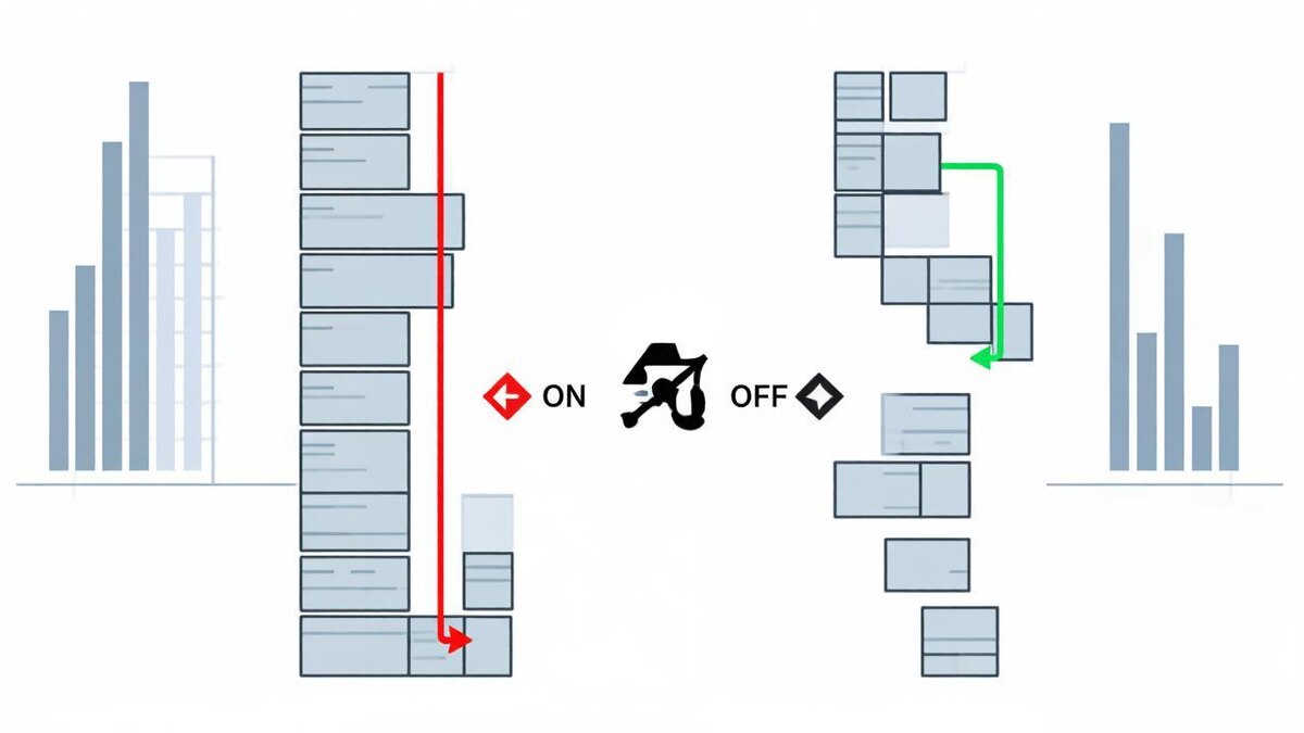 Seq Scan при on. Index Scan при off