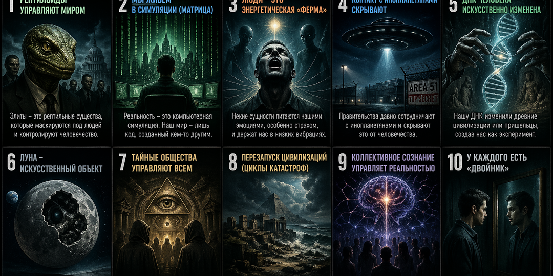 ТОП-10 самых диких мистико-конспирологических теорий