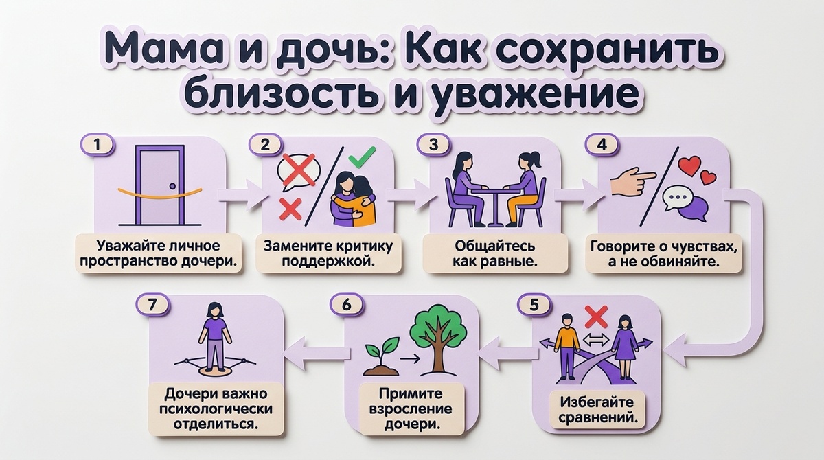 Мама и дочь: как сохранить близость и уважение  📷
