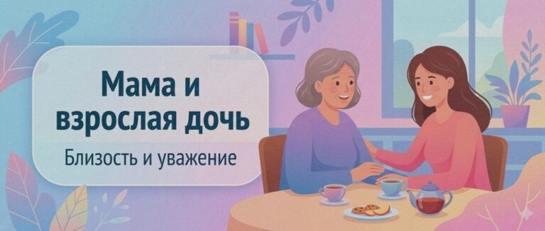    Иллюстрация к материалу: Мама и взрослая дочь: как сохранить близость и уважать самостоятельность