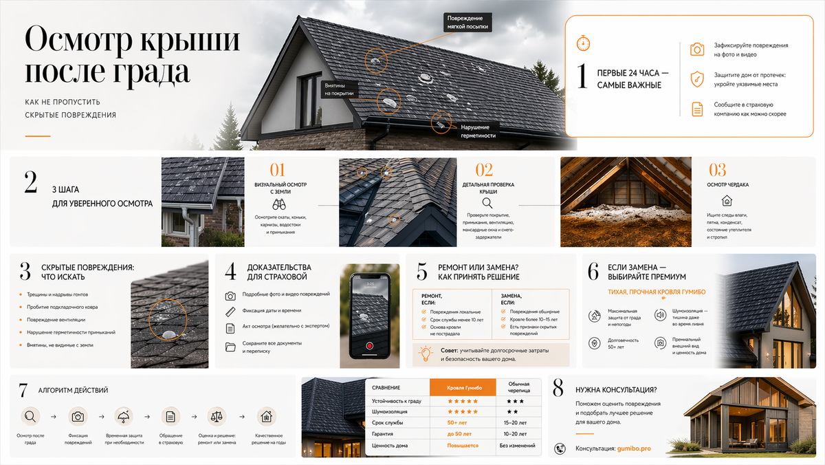 Осмотр крыши после града - иныограифка
