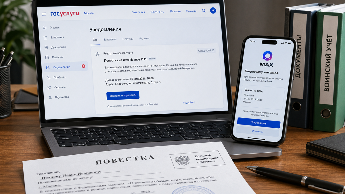 Госуслуги, Max и доступ к аккаунту: почему в 2026 это касается призывника напрямую
