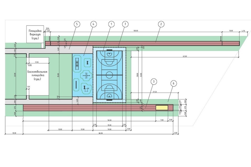    Проект новой спортивной площадки на территории школы. Фото:пресс-служба администрации Каменска-Уральского
