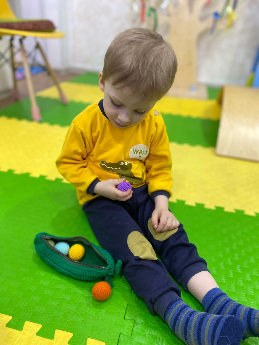 Ванюша на занятиях.