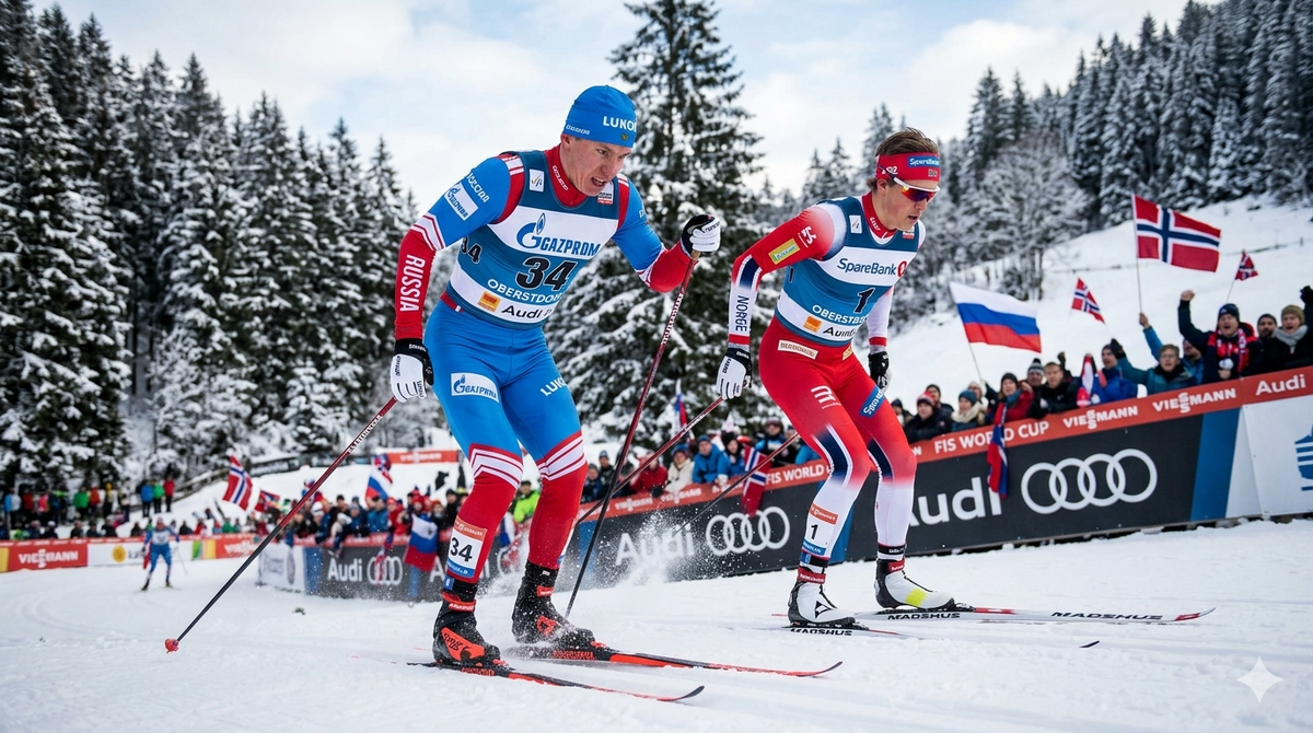 Битва характеров: Мастера сошлись на лыжной трассе.