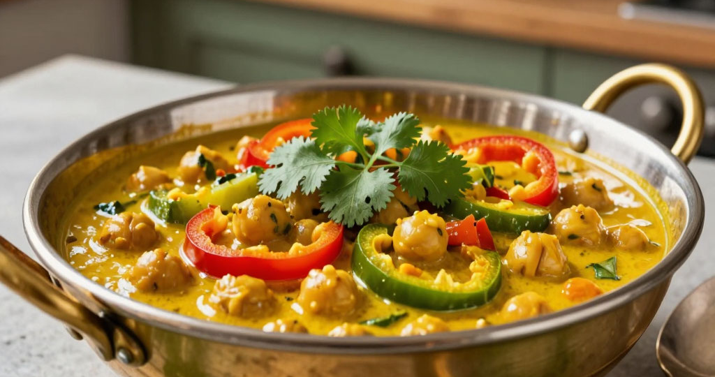 Карри из нута и овощей в кокосовом молоке