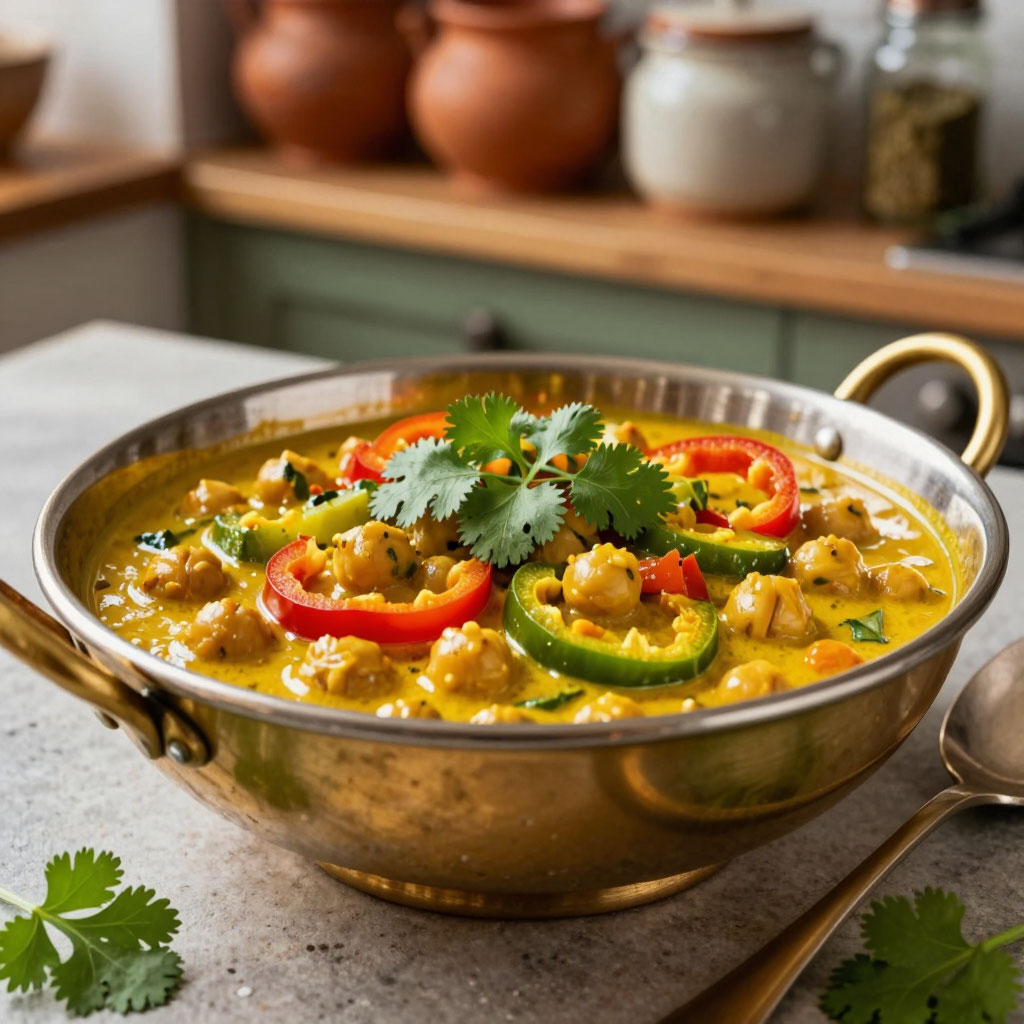 Карри из нута и овощей в кокосовом молоке