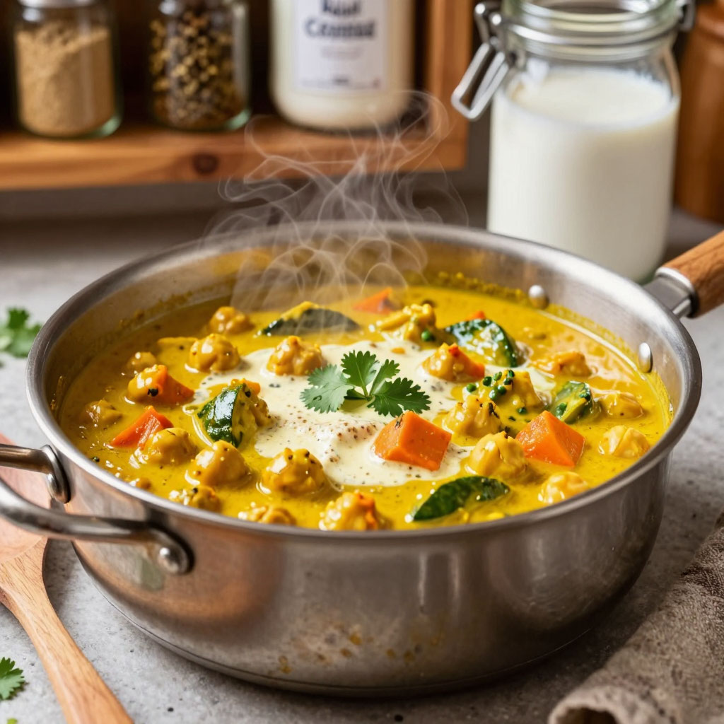 Карри из нута и овощей в кокосовом молоке