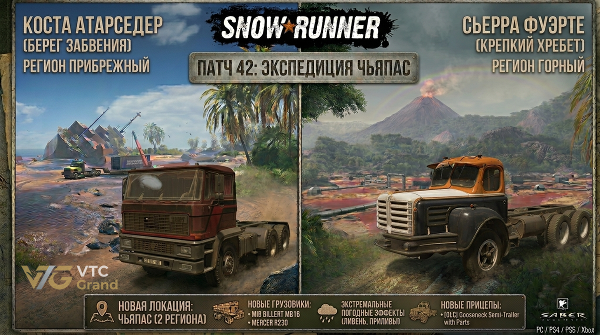 Творческая переработка скриншота SnowRunner (Saber Interactive). Концепт-арт от VTC Grand