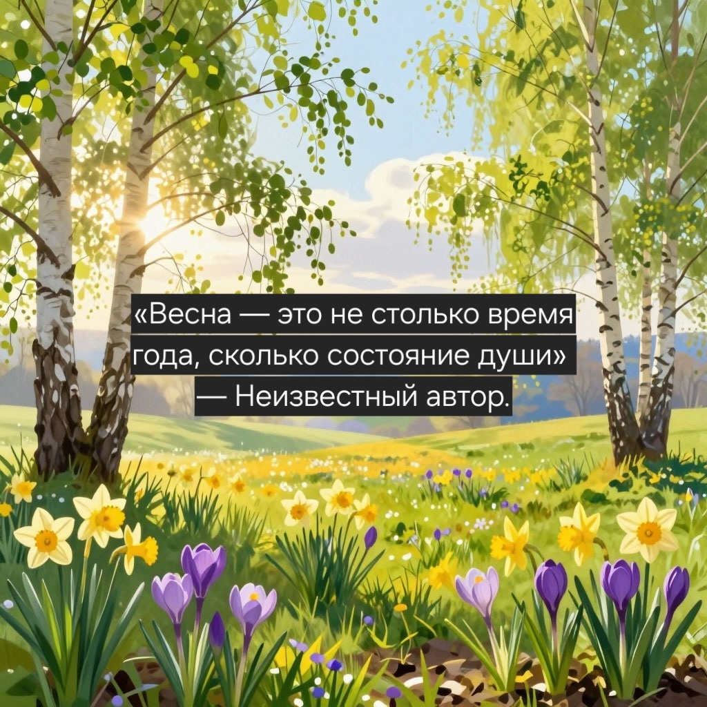 Весна – это время, когда хочется верить, что всё будет хорошо! 🌞