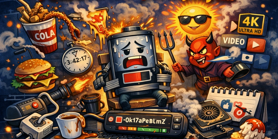 ⚡ Что убивает батарею ноутбука быстрее всего (удивитесь, это не игры)