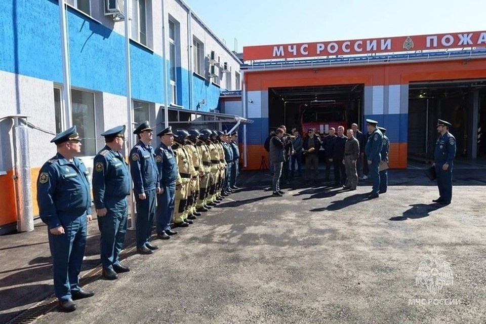    Пожарная часть в Новотроицком открылась после ремонта. Фото: ГУ МЧС России по Херсонской области
