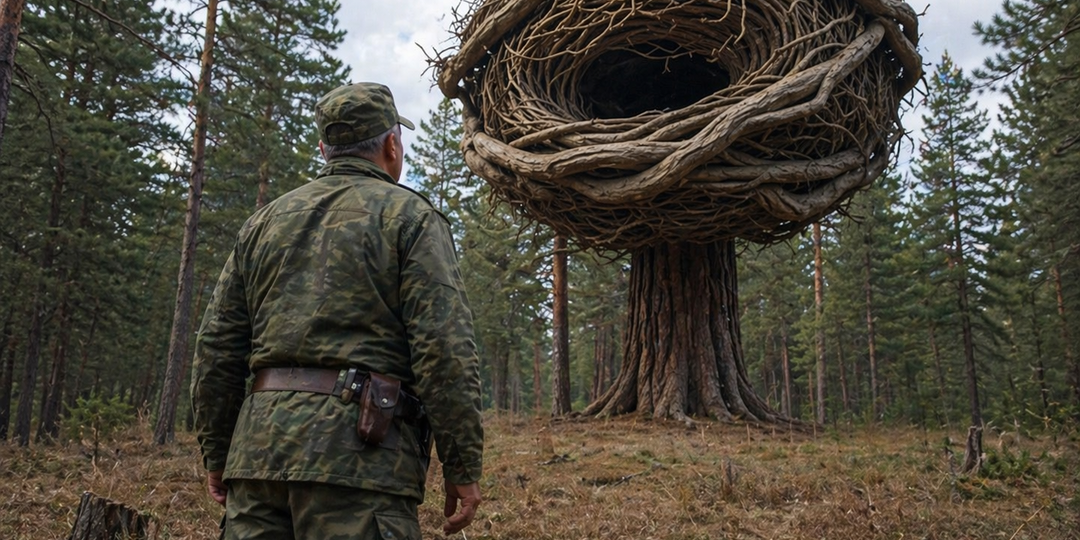 За 11 лет работы лесничий изучил каждый метр тайги. Этим утром на его тропе появился объект, который не могла построить птица.