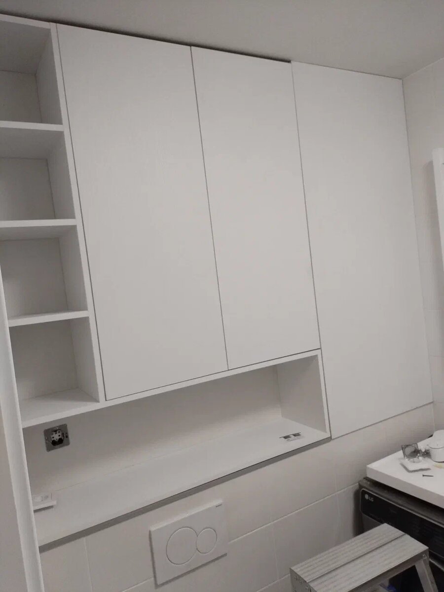 Последняя работа - шкаф и зона сантехники в ПИК квартиру. Задача "со звездочкой" )