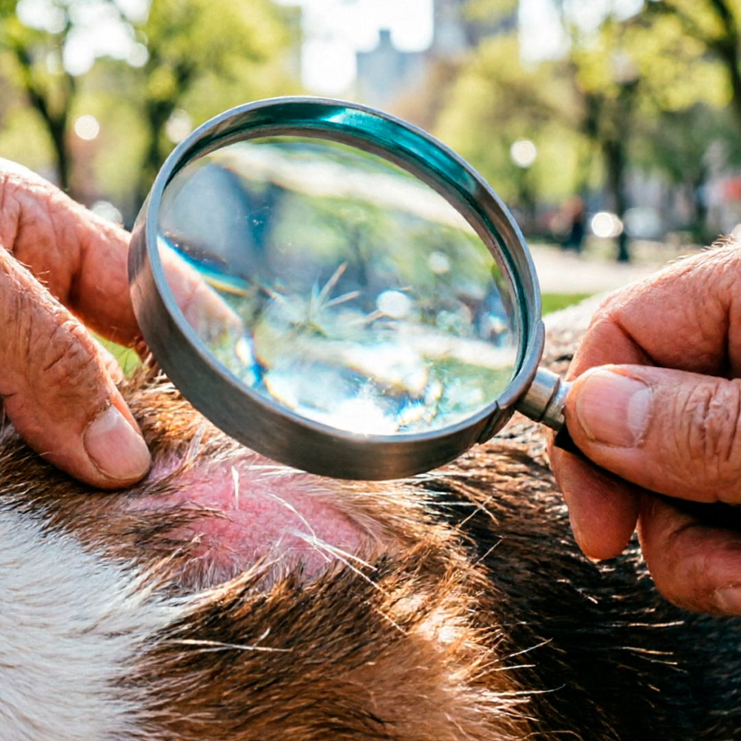 Смотрим место укуса клеща