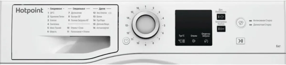 Панель управления HOTPOINT NSS 6015 W RU